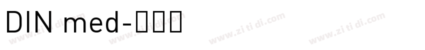 DIN med字体转换